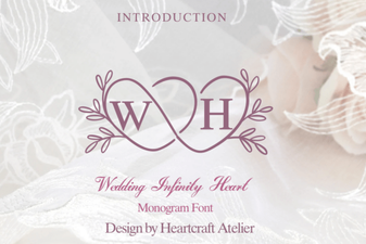 Infinity Heart Font: Elegant Wedding Typography