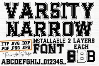 Varsity Narrow: Stylish Font for Sports & Projects