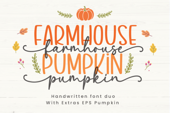 Farmhouse Pumpkin Fonts for Creative Fall Projects